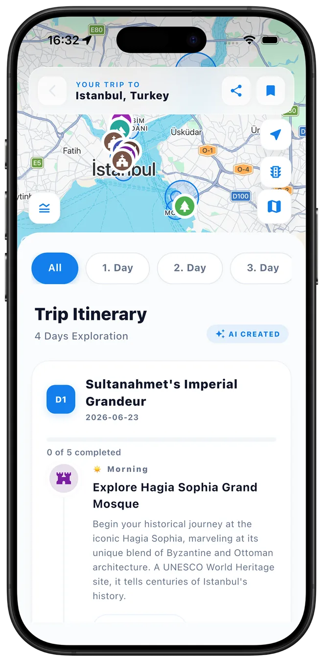 Interactive Map & Day Plan